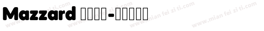Mazzard 字体下载字体转换